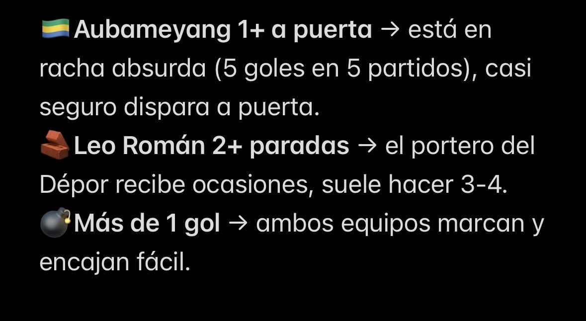 Dualtip2's tweet photo. aprovechad esta para hoy…💵💵
Más en el canal de la bio
#sevilla #depor #aubameyang #bet #stake #apuestadeportiva https://t.co/iC13PejfEO