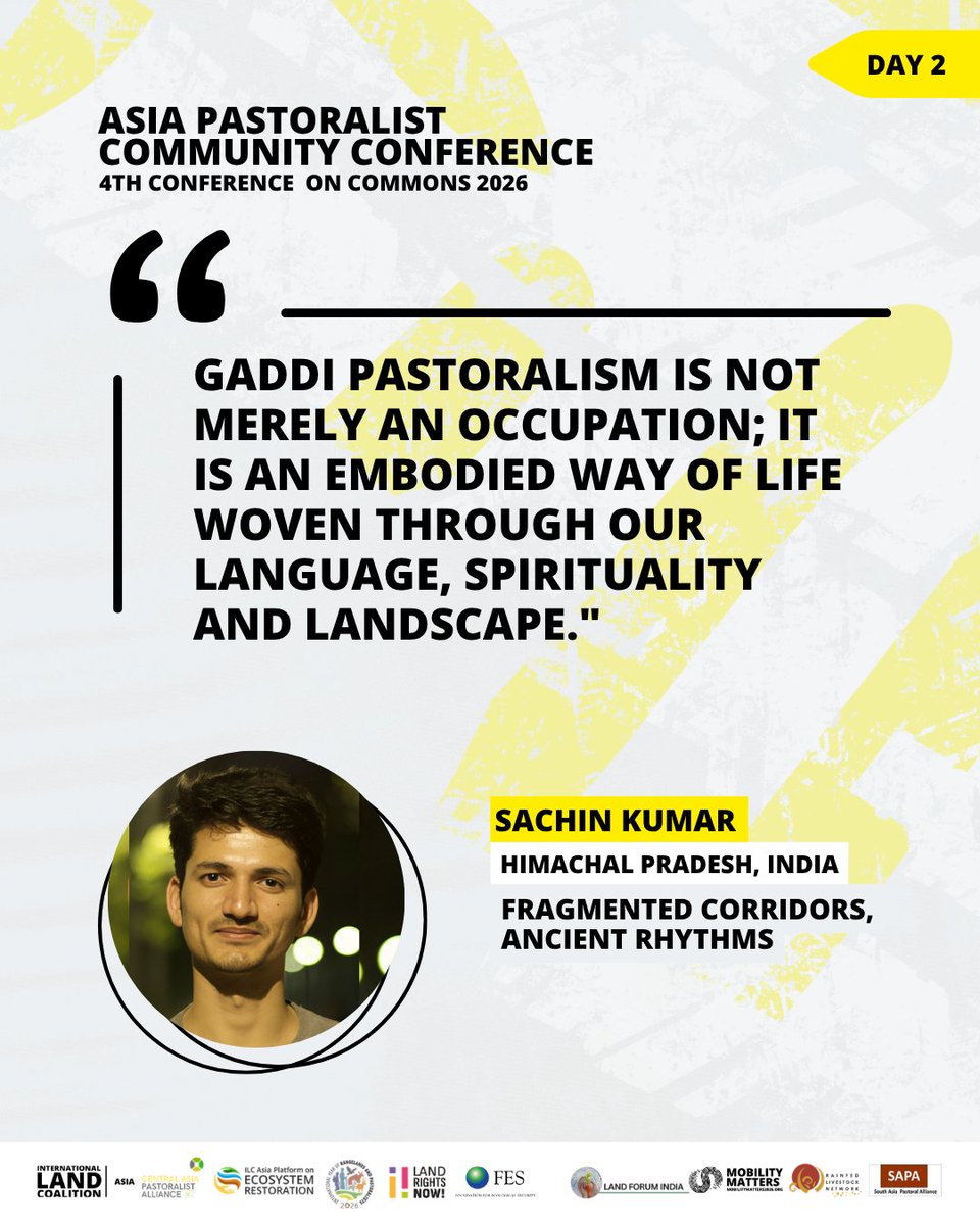 fesforcommons's tweet photo. (4/4)
We thank all the pastoralists who shared their lived experiences, knowledge and journeys with us, and everyone who contributed to creating a space for learning and exchange.
#IYRP2026 #Pastoralism #MobilityMatters #LandRightsNow #Commons #Rangelands https://t.co/FjuqurZSV2