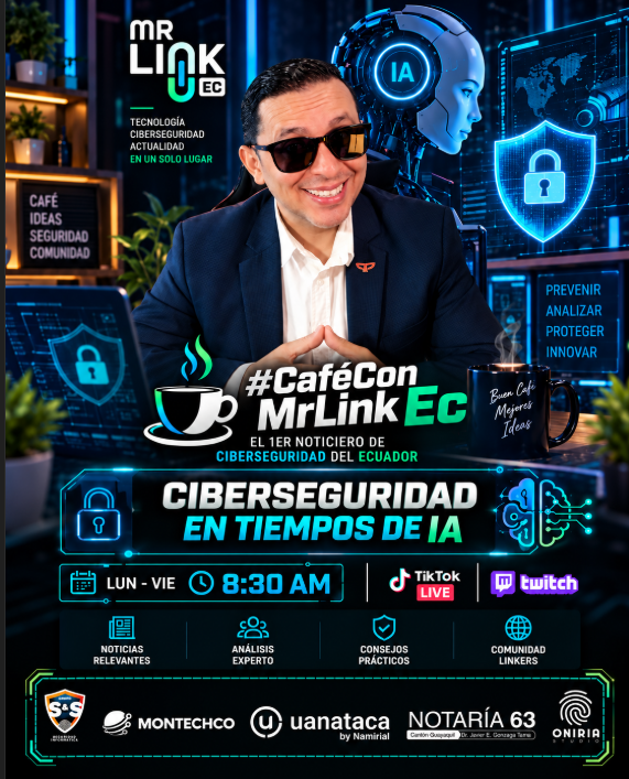 MrLinkEc's tweet photo. 🔴Ya en Directo
#CafeconMrLinkEc
El 1er Noticiero de Ciberseguridad del #Ecuador
Hoy el Tema: Indice Latinoamericano de Consumo de IA en que puesto esta Ecuador? Ciberseguridad & Resilencia.
Trae tu taza de café y conversemos.
https://t.co/jnWklJ5wBe
https://t.co/YtpxbjkNxn https://t.co/PYcEjOefk4