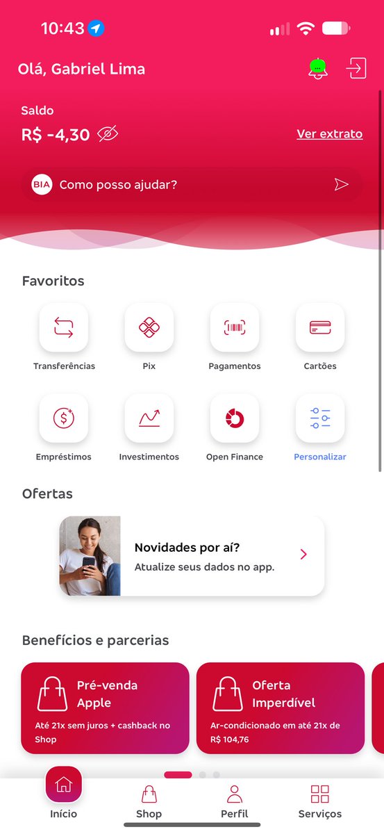 inacio_g17's tweet photo. @Bradesco como meu saldo ta negativo se eu tenho saldo em conta e não uso cheque especial ? https://t.co/LPgQF2Ps0h