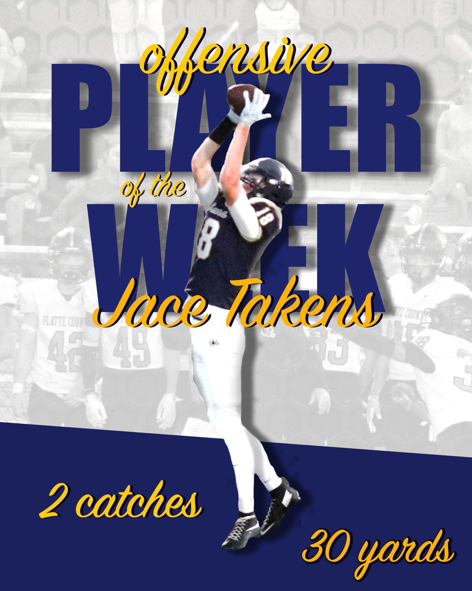 WC_Football26's tweet photo. Week 3 Players of the week! Freshman Jesse McGee and Sophomore Jace Takens! https://t.co/WM4cJY6AtE