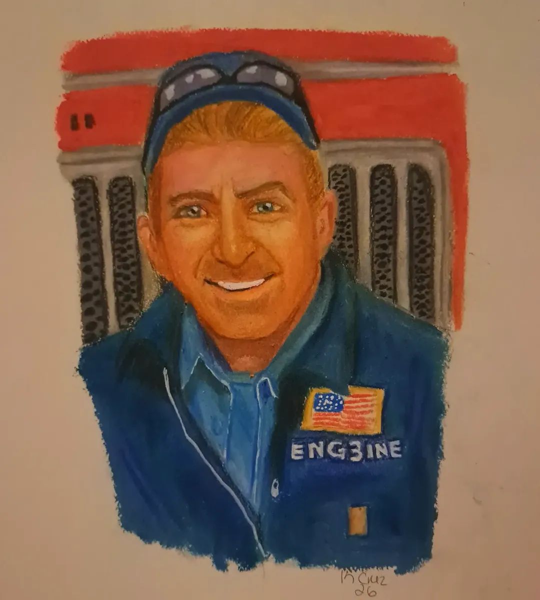 KC_Retro's tweet photo. 9/11/01 Never forget Jef Campion, JC, army of one forever, 9/11 first responder, a fire fighter, street artist, an angel, did a lot of charity work helping children He should still be here with us today, Jef passed away on 1/17/14 Rest in peace my art angel God bless you always https://t.co/CyCM3LCmRC