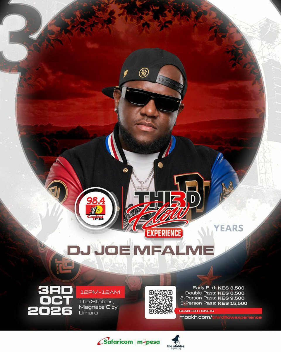 Sherehe_Plug's tweet photo. 🎧 #Nairobi #ThirdFlow
MORE DEEJAYS = MORE MUSIC = MORE BASHMENT.
Na bado! @DjJoeMfalme, @djuvlive & @DJKrowbar join the #ThirdFlowExperience lineup. @CapitalFMKenya
📅 Sat 3rd Oct | 12PM-12AM
📍 The Stables, Magnate City #Limuru
🎟️ https://t.co/gN1BqxMYxC
#SherehePlug https://t.co/tVLubTmMsa
