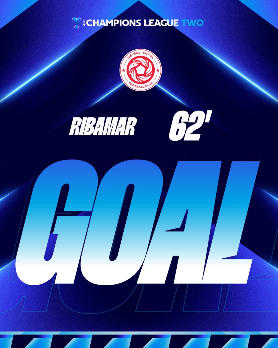 TheAFCCL's tweet photo. ⚽ 𝗚𝗢𝗔𝗟 | 🇻🇳 Viettel FC 1️⃣-1️⃣ Melbourne Victory FC 🇦🇺
An instant reply from Ribamar as he strikes back immediately to level the contest for the hosts!
Watch 𝙇𝙄𝙑𝙀: https://t.co/1axF0y0LCP
#ACLTwo | #VIEvMVC https://t.co/lwC95OxO6T
