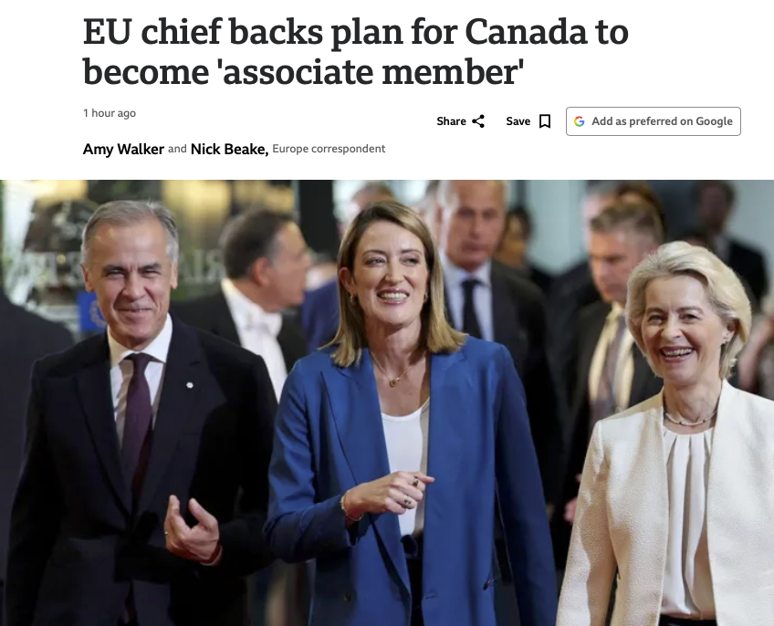 AlexTaylorNews's tweet photo. In 2016 Farage predicted a "domino effect" with countries queuing to follow the UK out

10 yrs on, having seen Brexit, not a single EU member has had a referendum, even populist parties have ditched leaving and the queue is of the 10 countries trying to get in or become partners https://t.co/ULgRpCUmhz