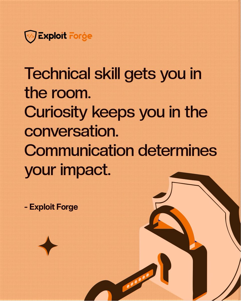 ExploitforgeLTD's tweet photo. We get asked often what we look for when hiring.
The technical bar matters. But it rarely separates the ones who work out from the ones who don't.
What actually does:
Curiosity beyond the brief.
Communication that translates.
Resilience under ambiguity.

These things can be taught. Most programmes don't teach them.
And we’re changing that. Check out the @ExFacademy page. 

#CyberSec #CyberCareers #TechSkills #OffensiveSecurity #CareerDevelopment
