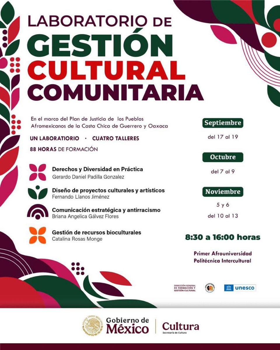 el_llanos's tweet photo. ¡Un honor ser parte de esta iniciativa! Muchas gracias #lucinajimenez. La Secretaría de Cultura, a través de la Dirección General de Formación y Gestión Cultural, contribuye al desarrollo de capacidades para quienes estudian en la primera Afrouniversidad Politécnica Intercultural https://t.co/NScbVqM35O