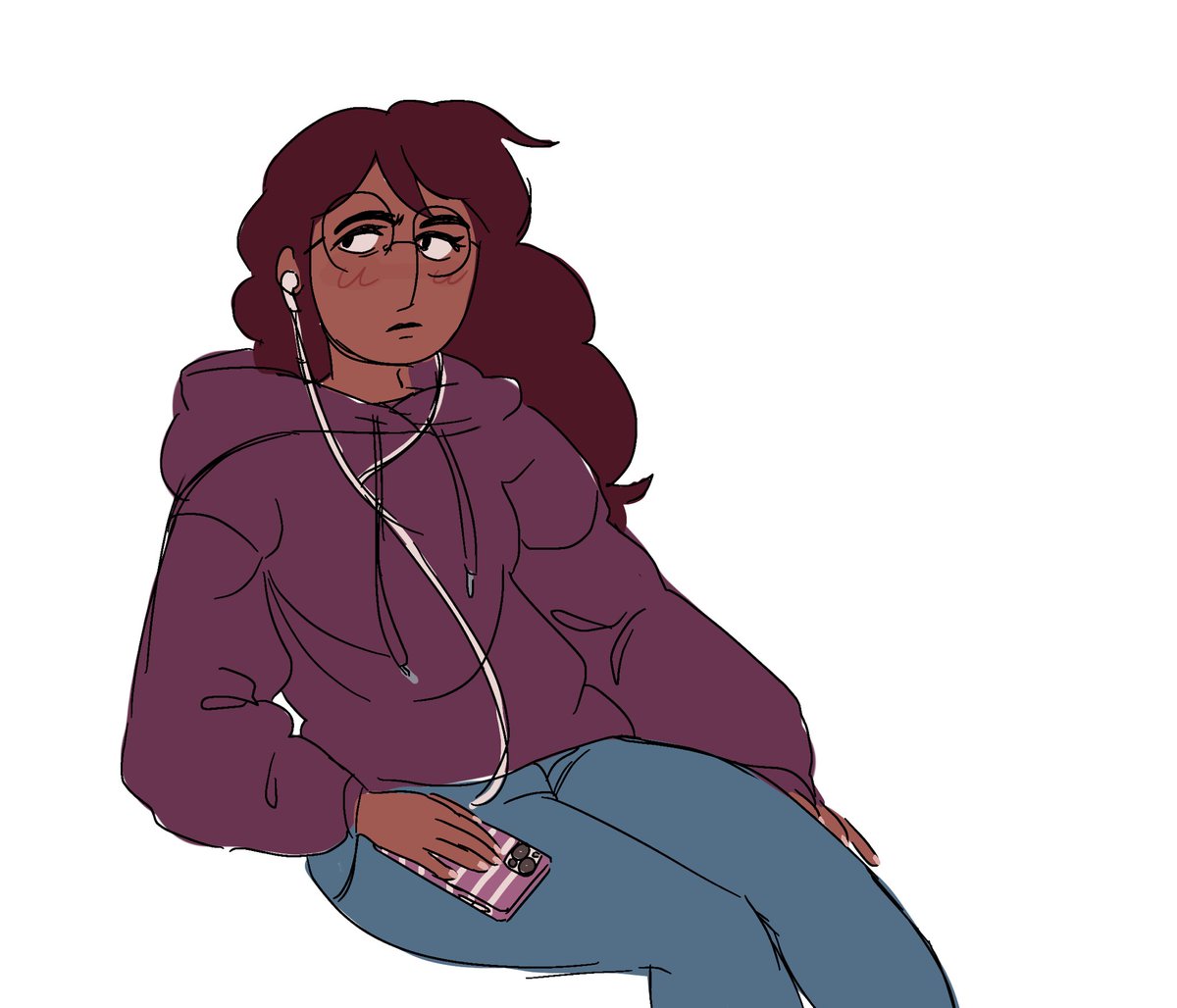 swordmahess's tweet photo. what is she listening to??? https://t.co/G663sg2cXP