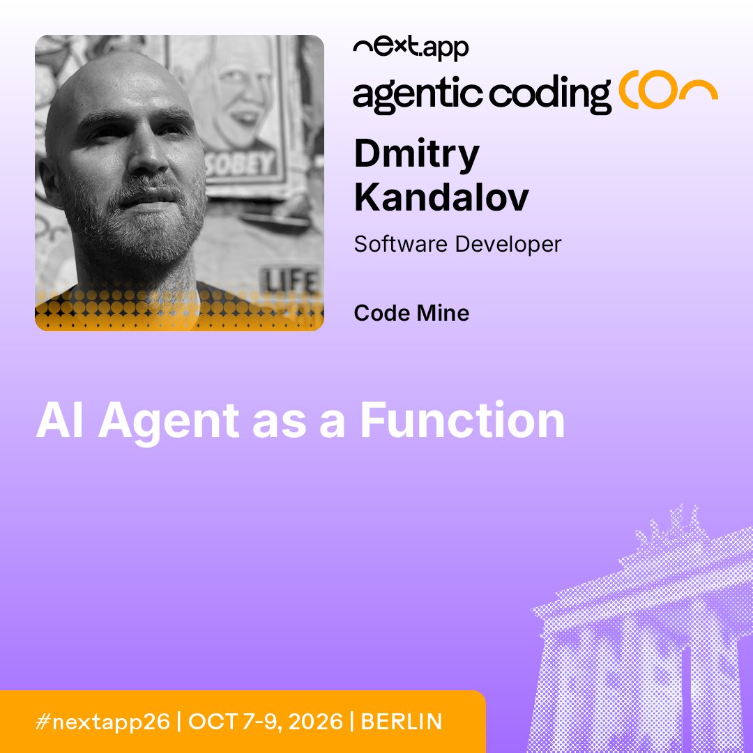 agenticodingCon's tweet photo. No frameworks, no magic — just a live-coded AI agent from scratch in Kotlin. 🛠️

@dmitrykandalov shows exactly what's happening at the network level at agentic codingCon Berlin.

Learn more: https://t.co/BfpOruI1O2 #nextapp26 #AgenticAI https://t.co/bka8hX0qxR
