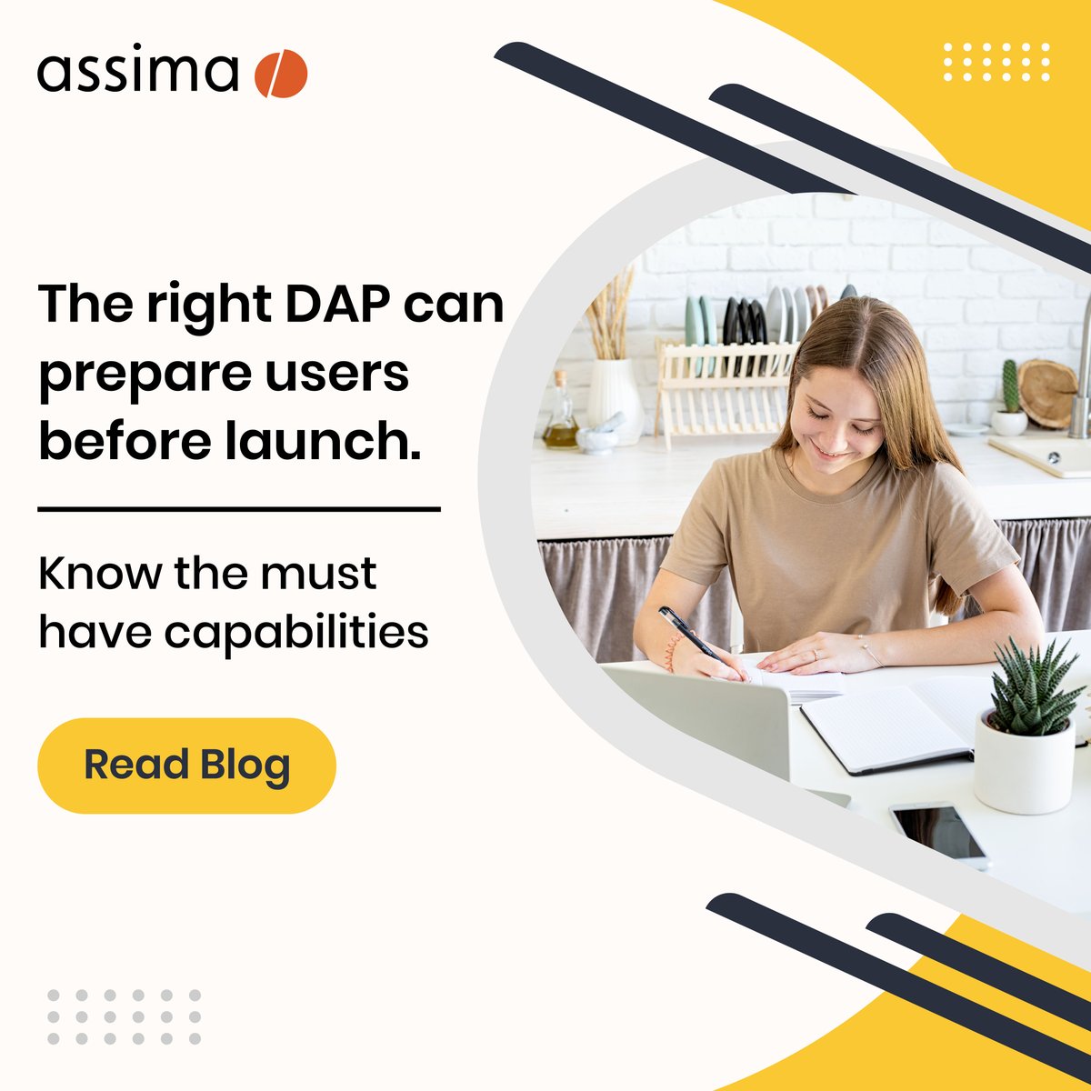 Assima's tweet photo. Read the blog https://t.co/ZzUAig9XnI The right DAP should support users after launch help them build confidence and capability before the system goes live. Discover the key capabilities to consider when choosing a DAP for true pre-go-live readiness. 

#Assima #DAP #Training https://t.co/WBPwpsaanW