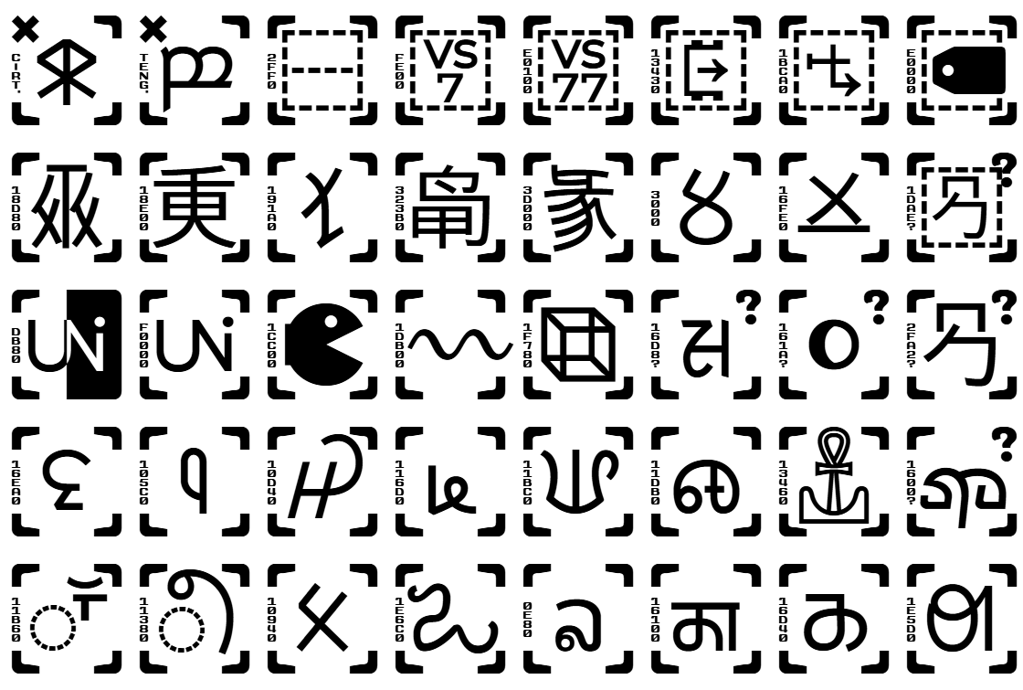 MY1Ltype's tweet photo. MonuLast,世上最大(之一)的兜底字体,将更新至#Unicode#18.0🎉
https://t.co/9f4UcDP2Qo https://t.co/E48iiPTHtQ