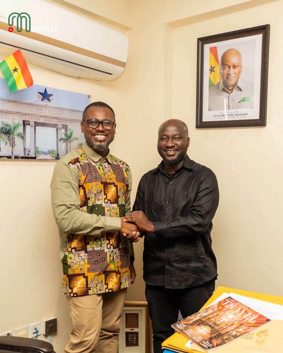 okai_mintah's tweet photo. Thank you, big bro, Gilbert Abeiku Aggrey @AbeikuSantana Deputy Chief Executive Officer of the Ghana Tourism Authority, for your time and counsel.

You have been a great source of encouragement and support to me over the years, and I remain deeply grateful for all you do. It was only right that I formally come to you to share my intentions and seek your support, as you have always done.

I am determined, ready, and committed to serving our great party and its youth. Insha Allah, with your support and that of many others, we will succeed. 

#WithImmediateEffect