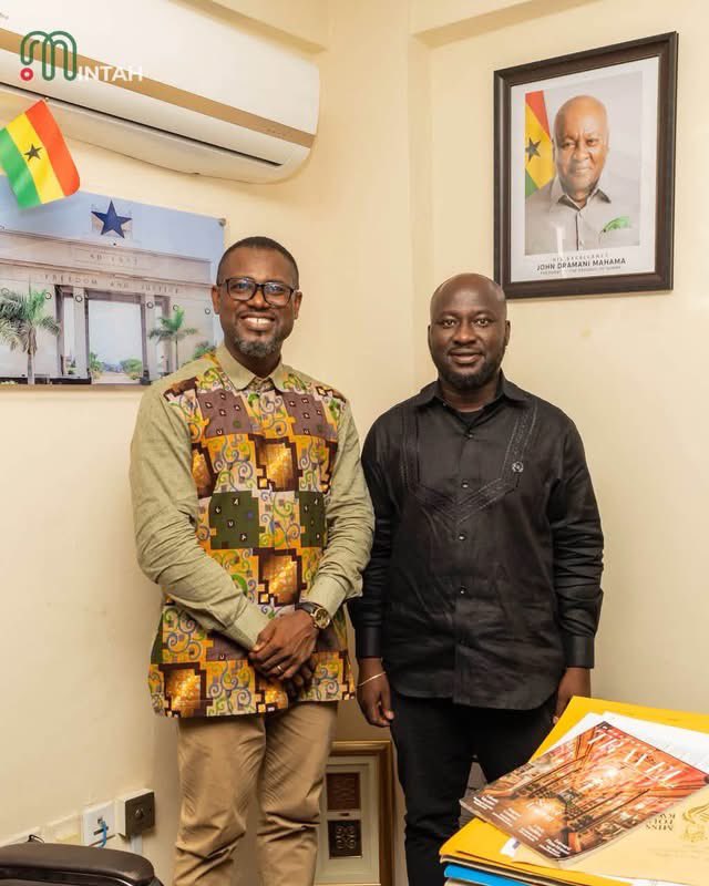 okai_mintah's tweet photo. Thank you, big bro, Gilbert Abeiku Aggrey @AbeikuSantana Deputy Chief Executive Officer of the Ghana Tourism Authority, for your time and counsel.

You have been a great source of encouragement and support to me over the years, and I remain deeply grateful for all you do. It was only right that I formally come to you to share my intentions and seek your support, as you have always done.

I am determined, ready, and committed to serving our great party and its youth. Insha Allah, with your support and that of many others, we will succeed. 

#WithImmediateEffect
