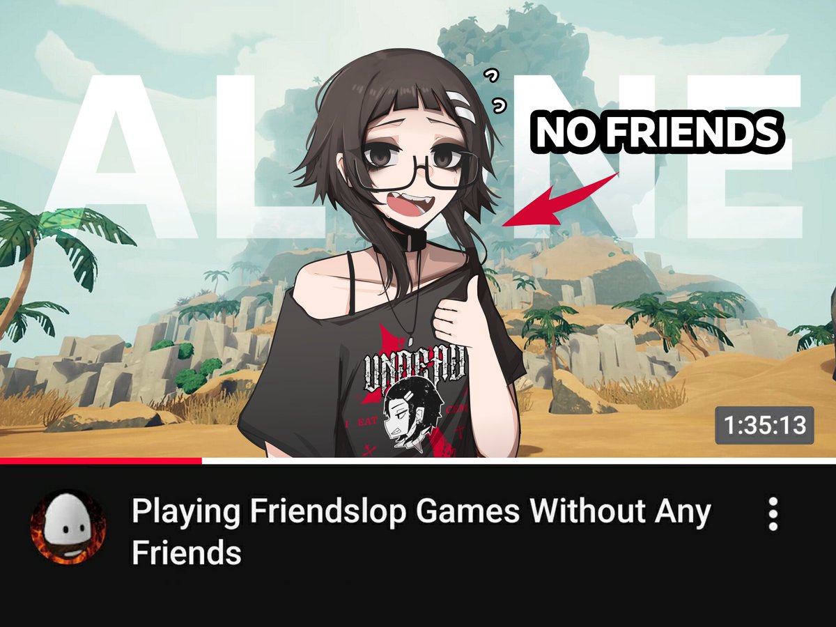 mikuneki's tweet photo. Friendslop Game no friends challenge. https://t.co/Uz9ISllh2z