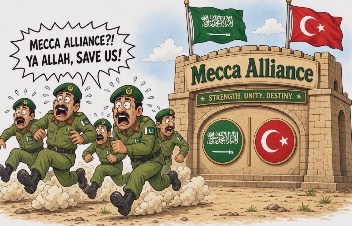Maverick61060's tweet photo. @haltr311 @m_j_py @Mohsin_o2 Ours is an economic pact with the UAE, not some grand “defence pact” like the Mecca Pact 😹. By the way, what happened to all that chest-thumping about how an attack on one member would be treated as an attack on all, &amp; the others would rush to its defence? What happened now😹👇 https://t.co/wdkvVouxle