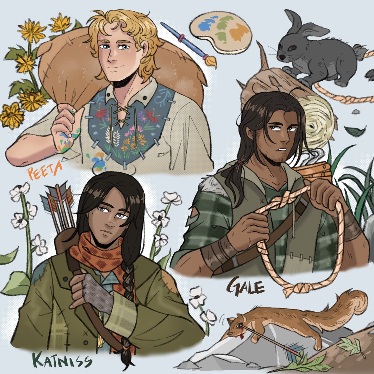 ArthHoneyBabs's tweet photo. The Hunger Games 🏹🍞🗡️ #KatnissEverdeen #PeetaMellark #GaleHawthorne https://t.co/dWeCZzq7BS