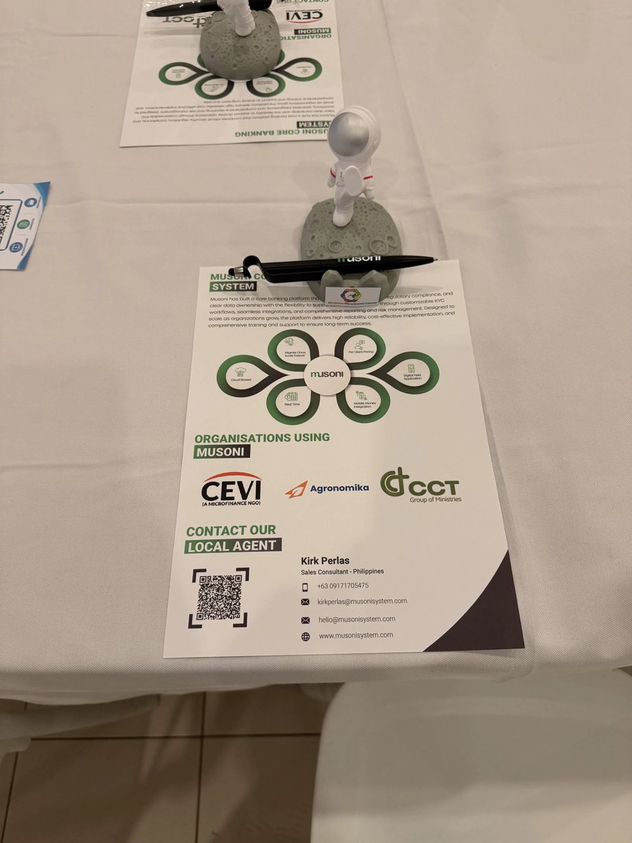 MusoniSystem's tweet photo. Hello from the #MicrofinancePractitionersSummit2026 organised by #MindanaoMicrofinanceCouncil. The @MusoniSystem  team is here, and yes, we brought goodies. But beyond the goodies, we’re here to connect, catch up, and exchange ideas. Come say hi!
#Microfinance #FinancialInclusion https://t.co/aV9WHCxmLm