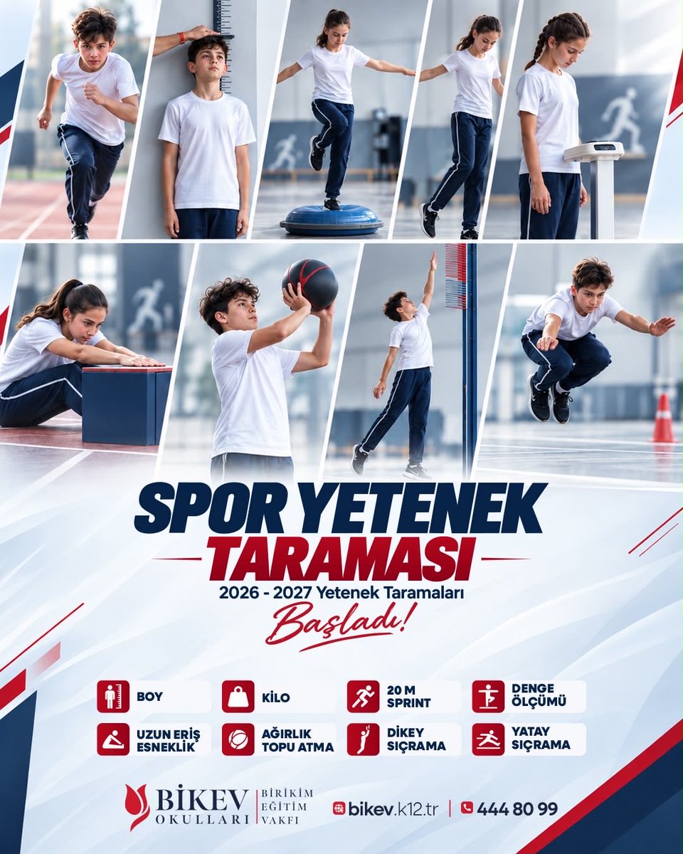 bikevokullari's tweet photo. 🏃‍♀️🏃‍♂️ Spor yeteneklerini keşfetme zamanı!
2026–2027 Yetenek Taramalarımız başladı! 💪
Çocuklarımızın fiziksel gelişimlerini desteklemek ve spor yeteneklerini keşfetmek için harekete geçiyoruz.

#BİKEV #SporYetenekTaraması https://t.co/nrD4f7Si5b