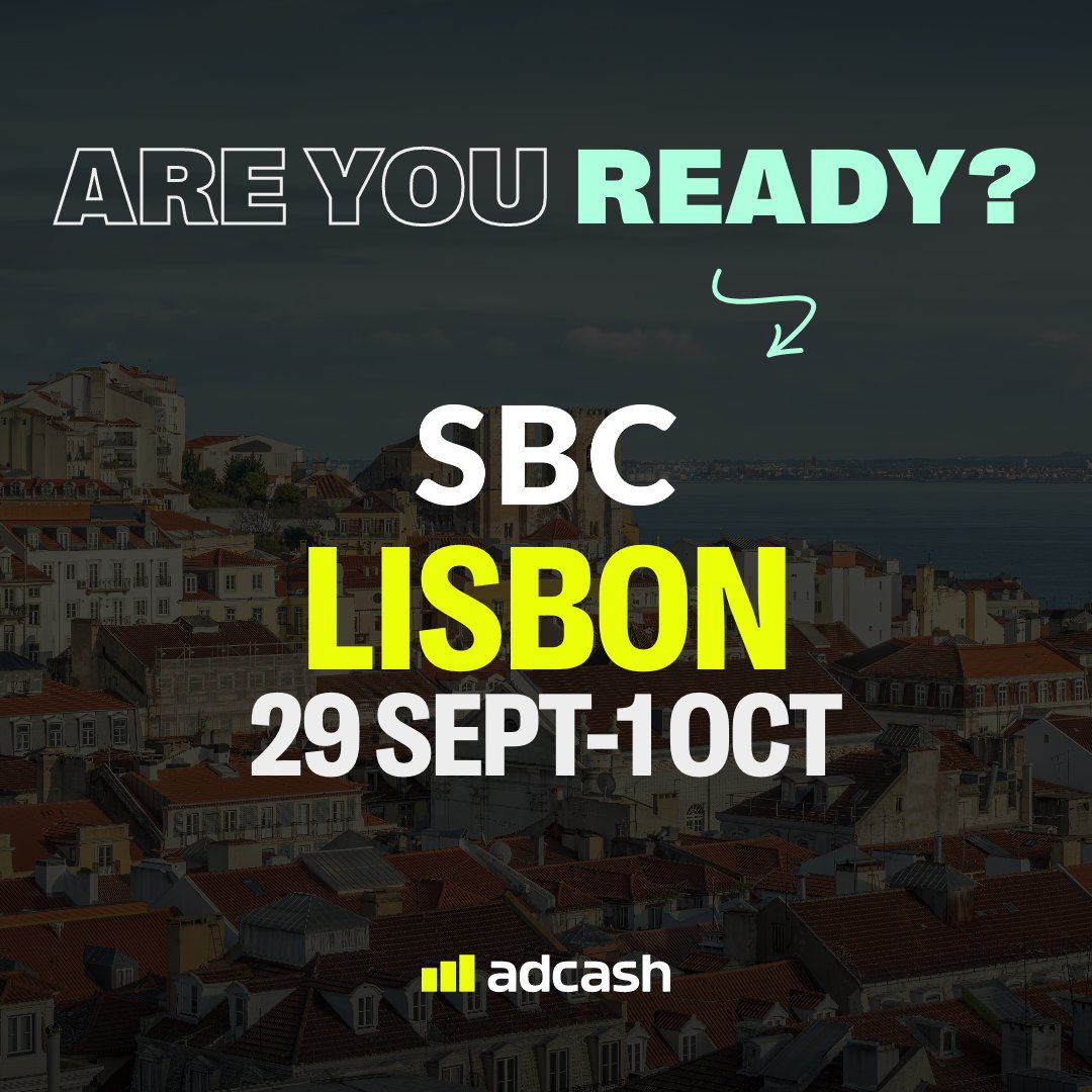 Adcash's tweet photo. ⏳ Two weeks to Lisbon, and the smart move is booking now, not later.

📍 SBC Summit, 29 Sep-1 Oct — find Marek on the floor.

Book fast 👉 https://t.co/Hlf9uQtbzS https://t.co/ctqrxejZz5
