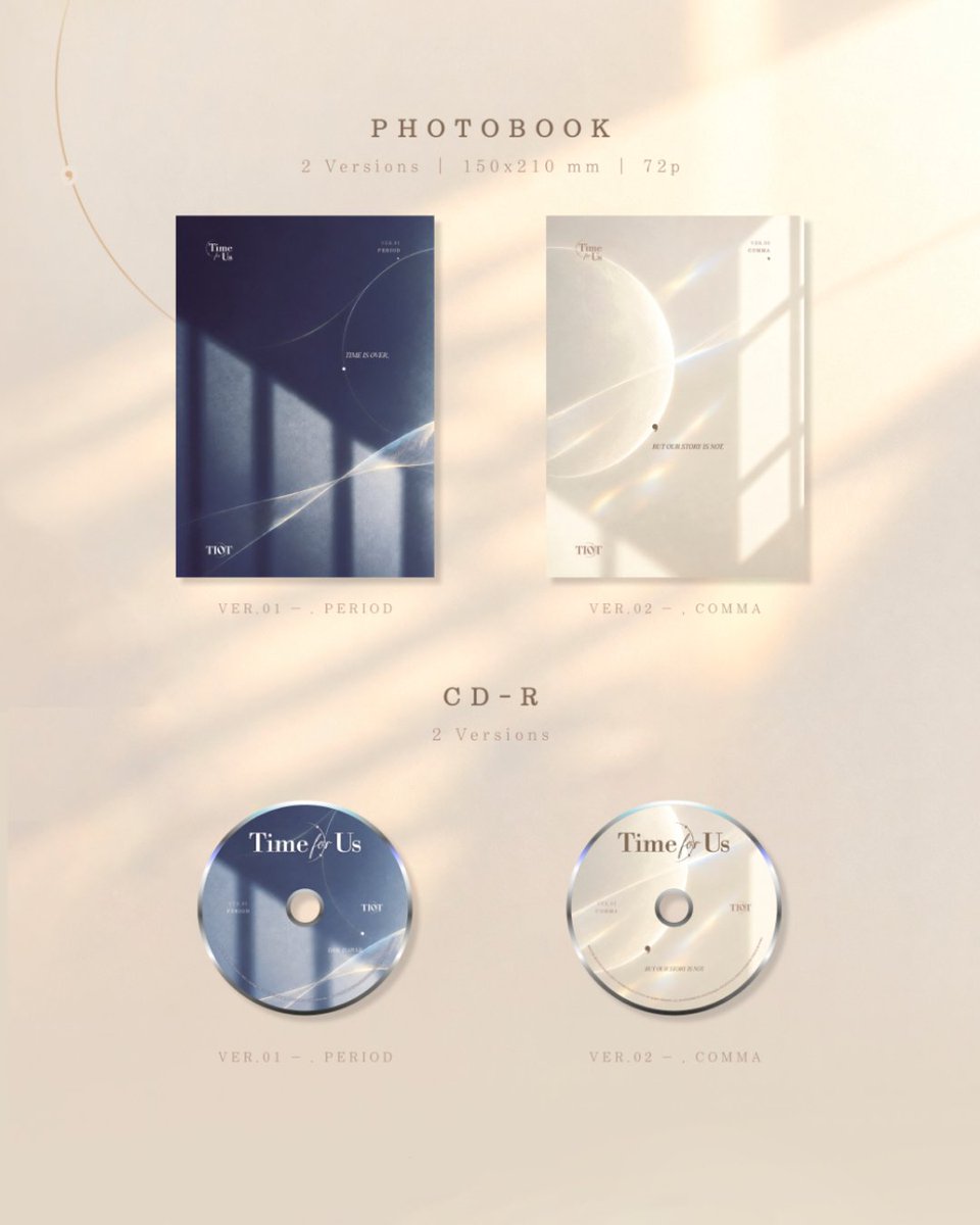 TIOT_NOW's tweet photo. TIOT(티아이오티)
5th MINI ALBUM 𝑻𝒊𝒎𝒆 𝒇𝒐𝒓 𝑼𝒔

📦 PACKSHOT

[.] PERIOD Ver. / [,] COMMA Ver.

💿 2026.10.01 THU 6PM (KST)

#TIOT #티아이오티 #TimeforUs
#김민성 #KIMMINSEOUNG
#금준현 #KUMJUNHYEON
#홍건희 #HONGKEONHEE
#신예찬 #SHINYECHAN https://t.co/yCabxcc6oI