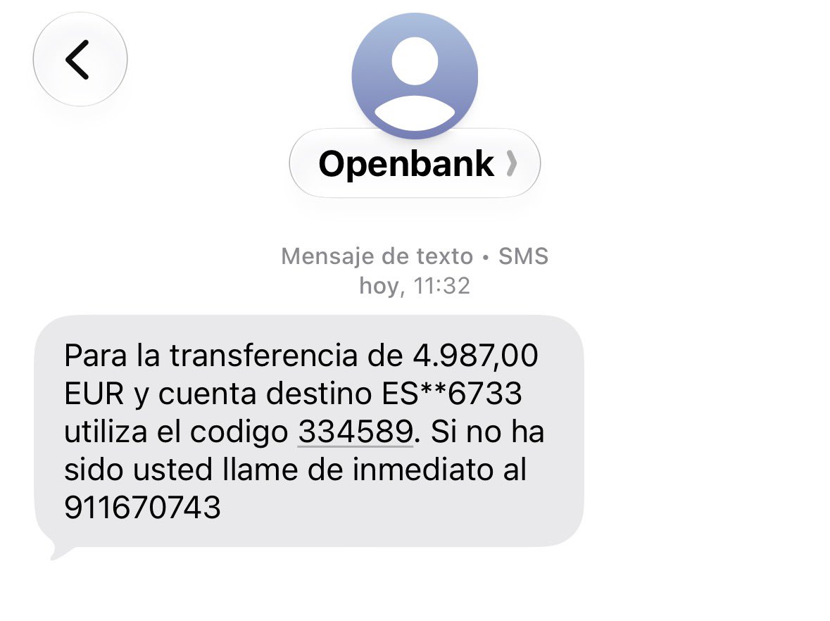 GoXonLine's tweet photo. Ojalá tuviera todo ese dinero en la cuenta de @openbank_es jajaja. 
A ver si los amigos de Openbank cierran la cuenta de @twilio a la que pertenece el número y evitamos problemas 😉

#openbank #estafa #ciberseguridad https://t.co/cGEr5csKY3