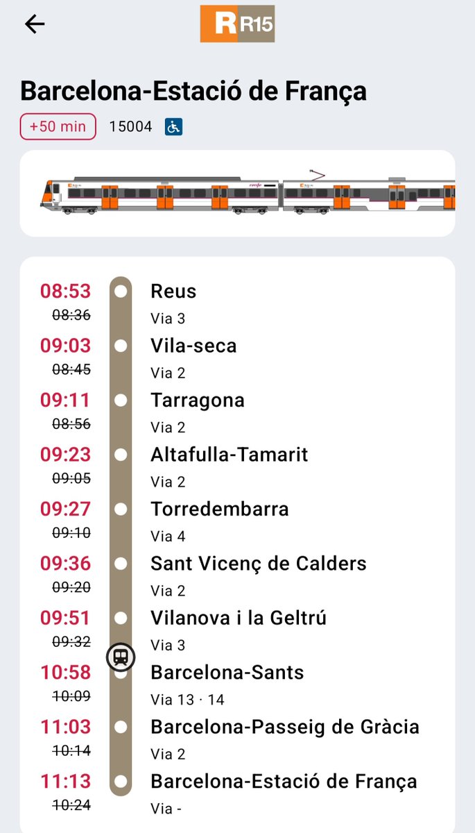 montgd's tweet photo. Quina joia, quina alegria! No s'obliden ni un dia en fer-nos una sorpresa! Gràcies per la vostra constancia i perseverança.  
Gràcies per fer-nos, cada dia, la vida tan fàcil! @rodalies @AfectRodalies @Adif_es @dignitatavies @Cansadoderenfe @SilviaPaneque @salvadorilla https://t.co/9eSHtvJV8p