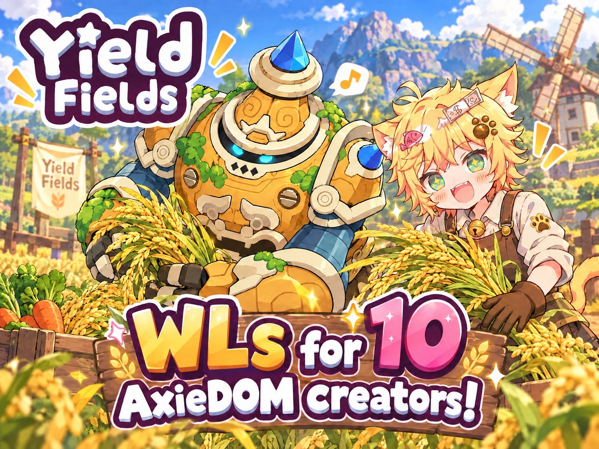 PxPaws's tweet photo. If you've been creating content about @playAxieDOM - here's a surprise! 👀✨

I have Yield Fields WL spots for 10 creators!🌾

(It's not too late to start...😏)

1. Follow @YieldFields_RH + @playAxieDOM + @PxPaws 
2. Like + RT
3. Post your content + Robinhood wallet ⬇️

48hrs!⏰ https://t.co/7TA6SioQl7