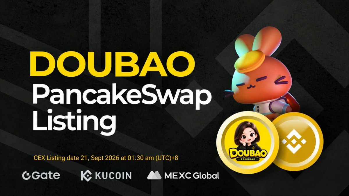 DoubaoAiagent's tweet photo. 距离 $DOUBAO 在 PancakeSwap 上线仅剩 3 天，预计 9 月 20 日正式上线！
赶快参加预售，别错过早期机会！

🌐 官方预售网站：https://t.co/Dpv5oqnHTJ

或者直接将 BNB 发送至公开预售地址：
0x4ef114F6e622a39de9EF6617Bf4272AB17cBd0aa

🎁 空投：95,000 $DOUBAO
🎯 参与空投方式：
 ✅ 关注 Follow 🔁 转发 RT 📌 
✅ 在评论区留下你的 BNB Chain 钱包地址

 早期参与者机会！ 🚀 不要等到上线后才参与！
$DOUBAO | BNB Chain
#DOUBAO #空投 #预售 #BNBChain #PancakeSwap #MemeCoin