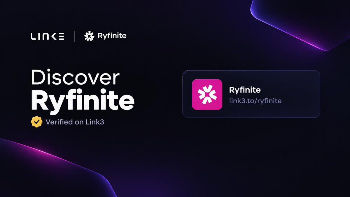 ryfinite's tweet photo. Ryfinite is now live on @link3to

Our official hub for verified links is here. Explore, connect, and stay ahead of everything Ryfinite!

✅ Discover Ryfinite: https://t.co/In9PStwGQ7