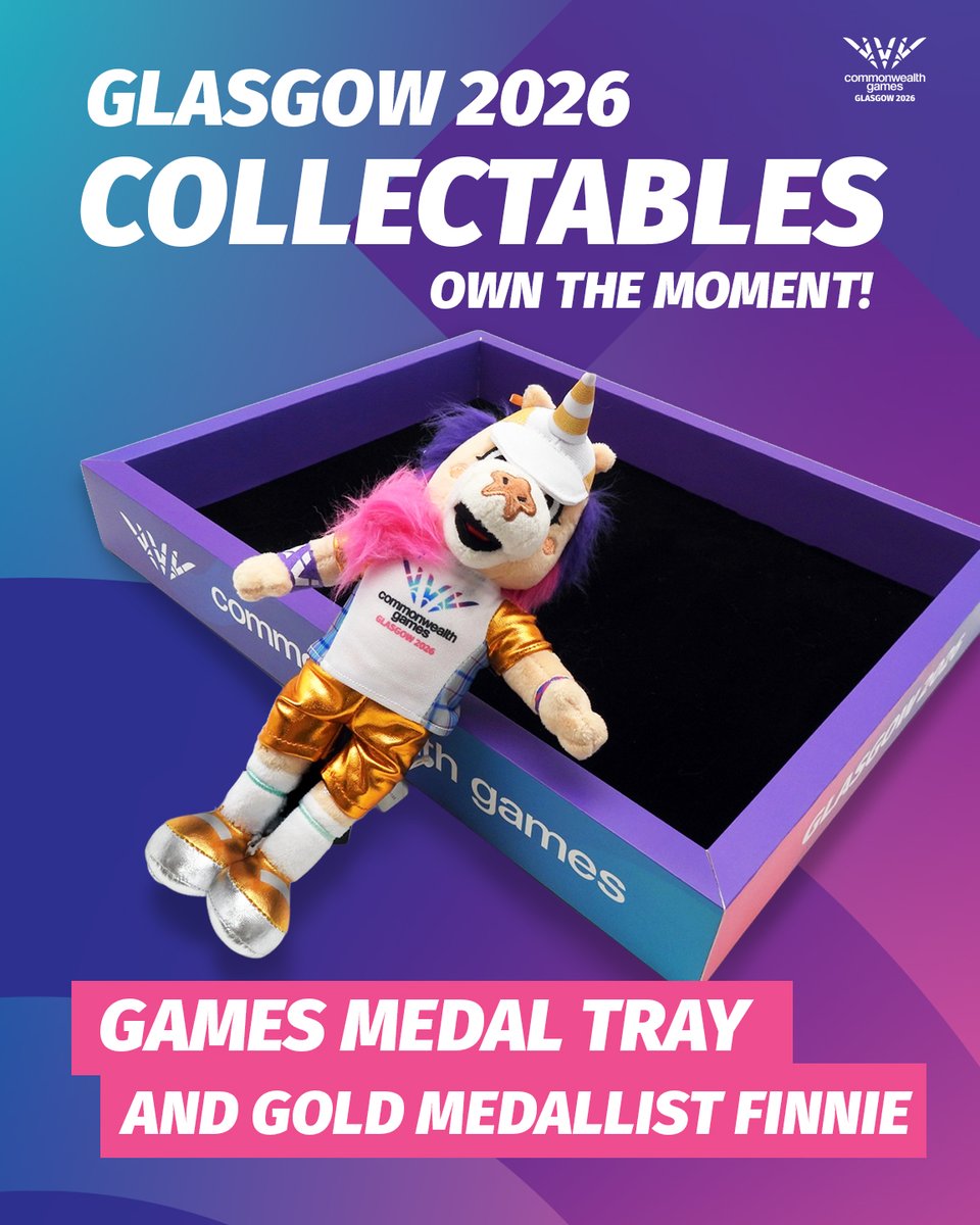 Glasgow_2026's tweet photo. Don't forget to grab a memento of #Glasgow2026 over at https://t.co/3XCFF37HJz 💻

There's a host of amazing keepsakes in our collectables range! 🛍️

https://t.co/h7Kq7ekXsI https://t.co/1XpFwY4xDC