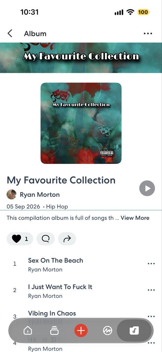 Ryanmortonnnn's tweet photo. Stream my exclusive album on BandLab now!! 

This features Sex On The Beach, I Just Want To Fuck It, EXPOSED &amp; FAKE ONE’S and Vibing In Chaos 

https://t.co/zddyAuYNPF https://t.co/nKm6pXPONK