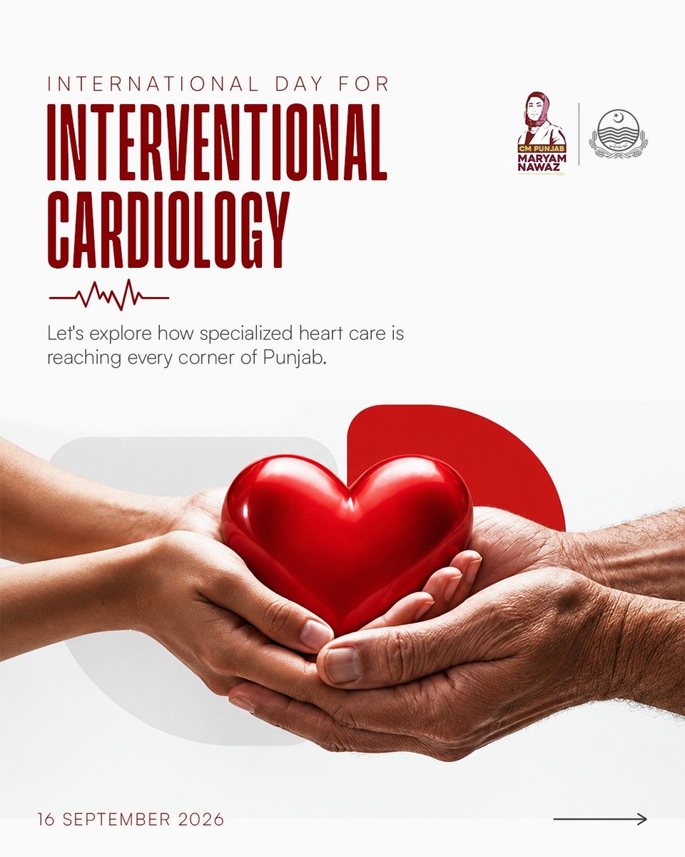 HP_GoP's tweet photo. Interventional cardiology has transformed the treatment of heart diseases by making life-saving procedures possible without major surgery. On this day, we acknowledge the importance of timely access to these specialized services.

Punjab is witnessing major expansion in cardiac care under the leadership of CM Punjab @MaryamNSharif , including new cath labs and improved cardiology facilities.