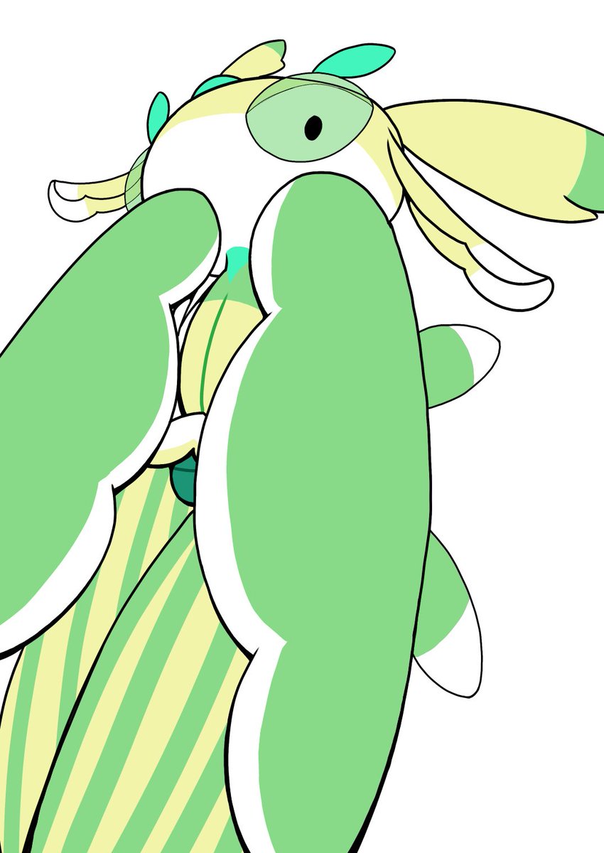 A_k0sui's tweet photo. 色付けた
色違いだとめっちゃ枝豆で美味しそう

#イラスト　#ポケモン　#ポケットモンスター　#ラランテス https://t.co/WS9ES8llyz