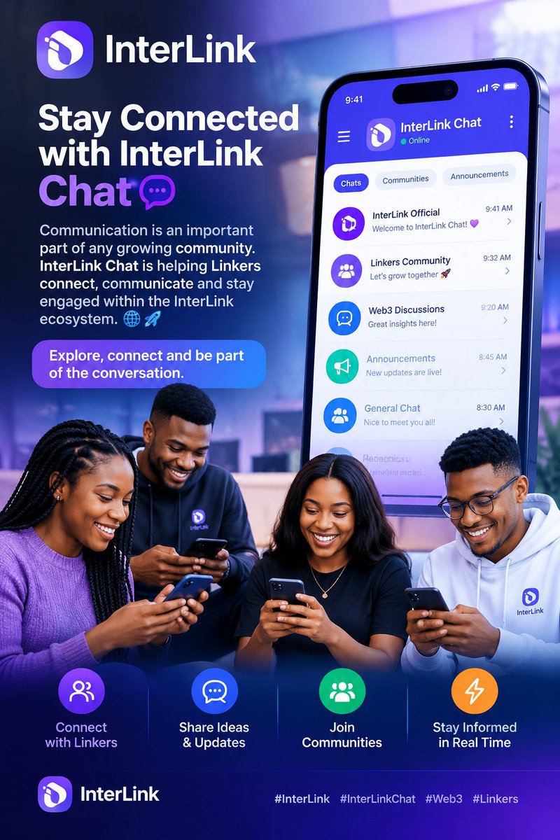 b_ishaku12332's tweet photo. 💬 Communication is an important part of any growing community. InterLink Chat is helping Linkers connect, communicate and stay engaged within the InterLink ecosystem. 🌐🚀
Explore, connect and be part of the conversation.
#InterLink #InterLinkChat #Web3 #Linkers https://t.co/jnqdswIYGw
