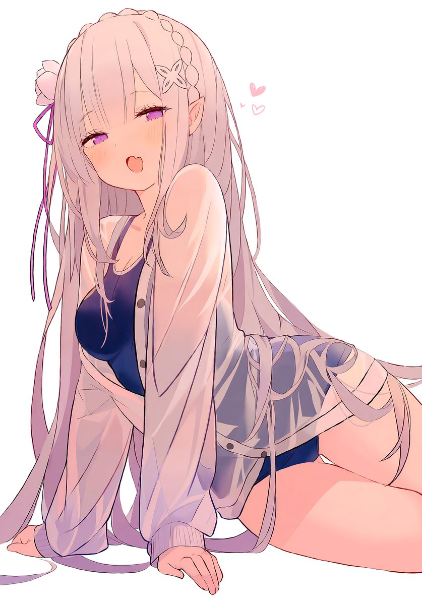 eclair_xxxx's tweet photo. スク水とカーディガンのエミリア https://t.co/gZewC7ybQc