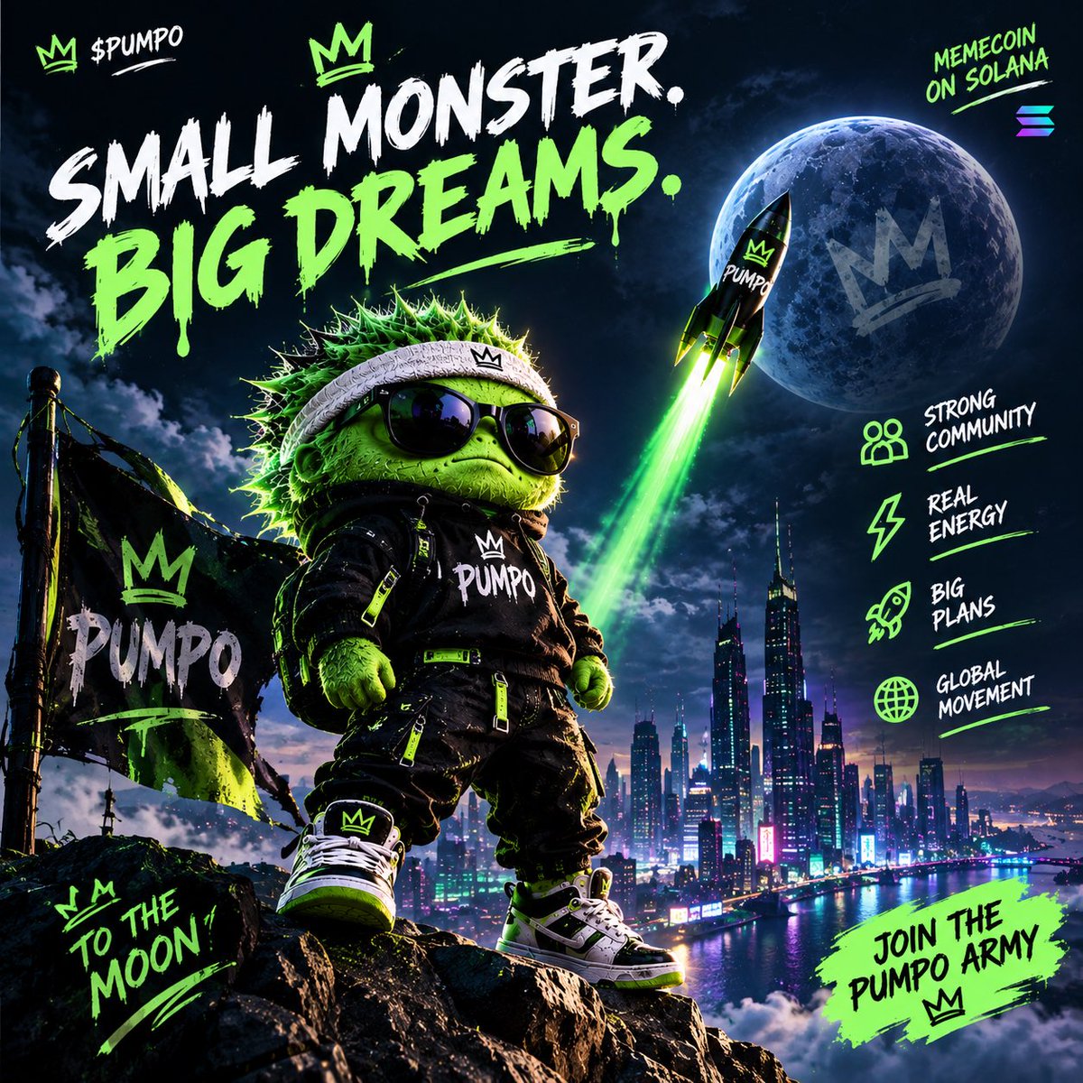 Pumpooffice1's tweet photo. 🔥 THE PUMPO ARMY IS RISING. 🐹🚀

One monster. One community. One mission.

💚 SMALL MONSTER. BIG DREAMS.
⚡ Real energy.
🌍 Global community.
🚀 One direction: TO THE MOON.

$PUMPO is building its own story.
Are you ready to be part of it? 👀

#PUMPO #Crypto https://t.co/TT8NTLgt1R