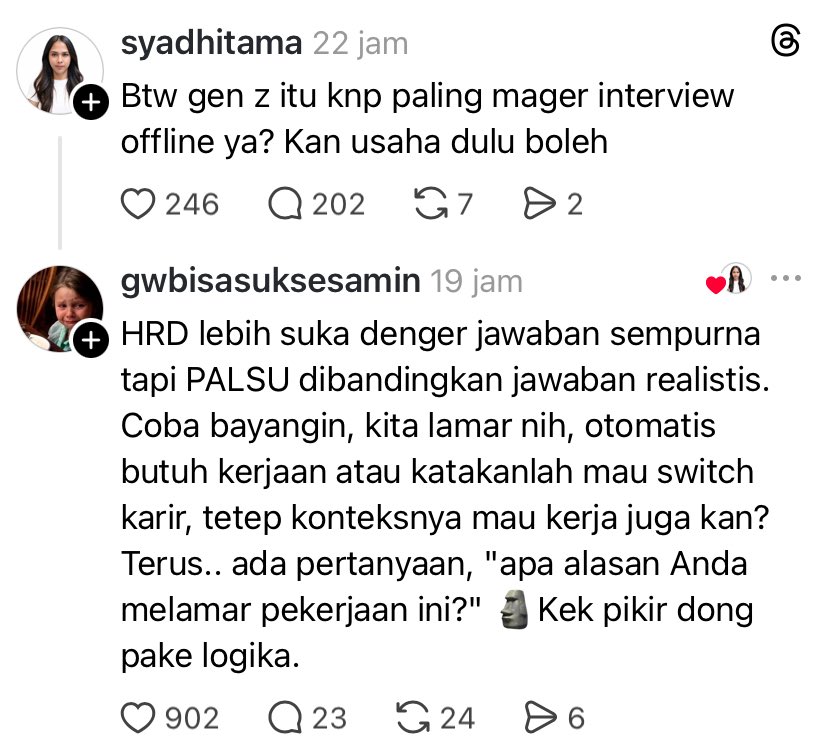 tertamvan_'s tweet photo. Benerrr banget gak sih apalagi HRD di Indo????? https://t.co/TsGm3Vud1r