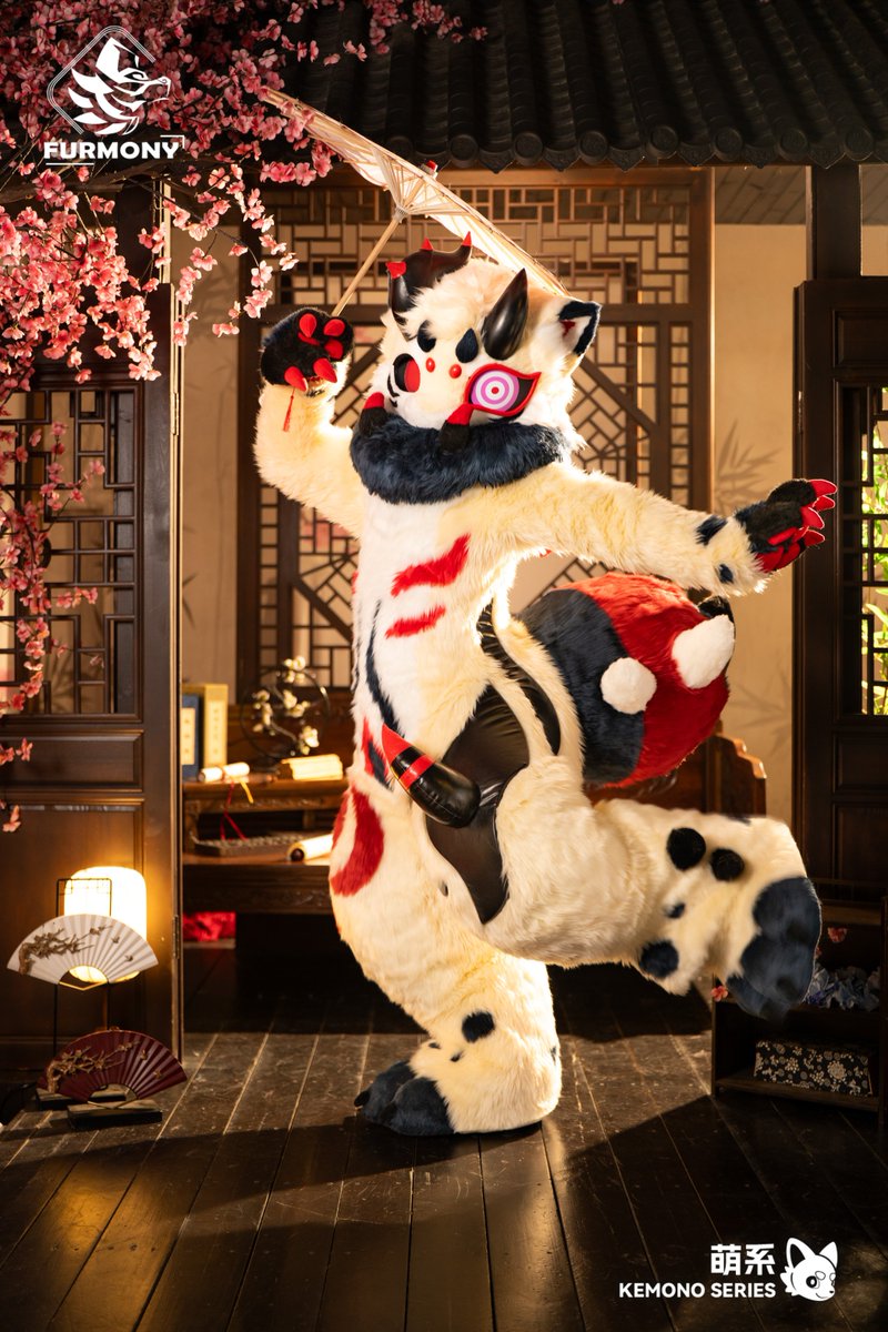 furmony's tweet photo. 「New Commission Finished」  
"Oh? Can I devour you too?"
Thanks for the trust from @kirpyu

#furmony #furry #fursuit #鸿萌造物 https://t.co/n1PyUDoY7I