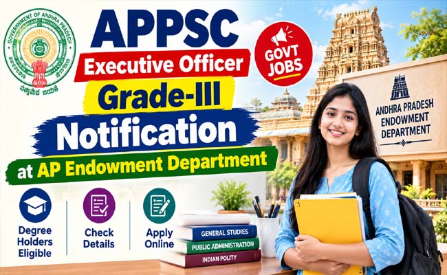 sakshibhavita's tweet photo. Executive Officer Grade-III Notification at AP Endowment Department: Degree Holders Eligible | Check Details https://t.co/bGcqzyuBAO @sakshieducation
#APPSC #APPSCJobs #APPSCRecruitment #APPSCNotification #ExecutiveOfficer #ExecutiveOfficerGradeIII #GovernmentJobs #APGovernmentJobs #AndhraPradeshJobs #APPSC2026 #LatestJobs #GovtJobs #ApplyOnline