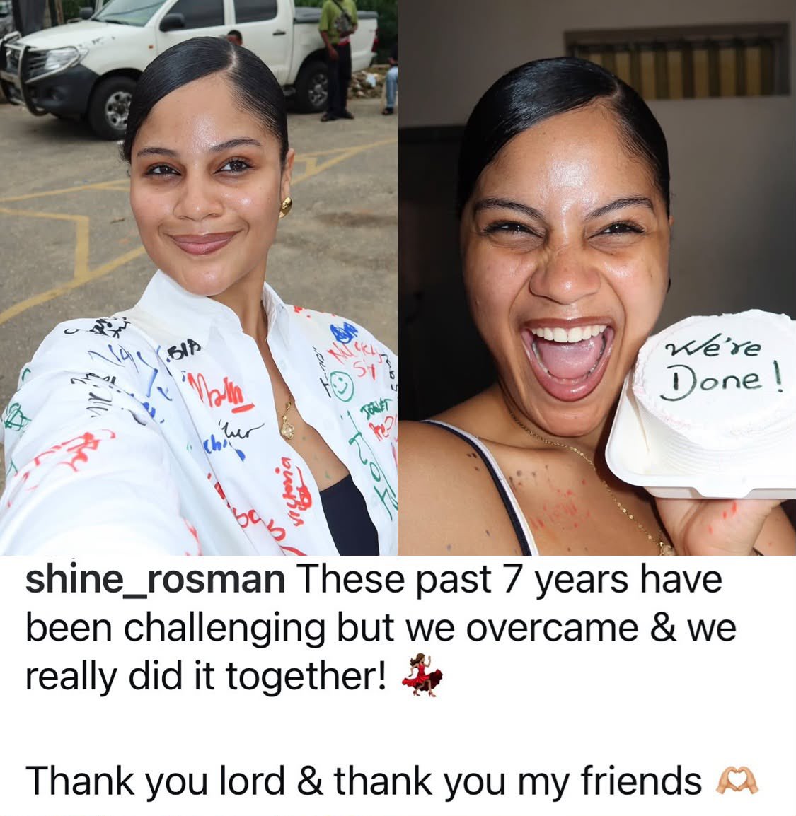 rovatelmedia's tweet photo. Nollywood actress Sunshine Rosman announces her sign out from the University Of Lagos after 7 years🥳🥳

She celebrated it alongside her friends and course mates, reflecting on the long and challenging journey they went through together 😌❤️

#rovatelnews
 #Sunshine_Rosman https://t.co/Q0H72bbou9