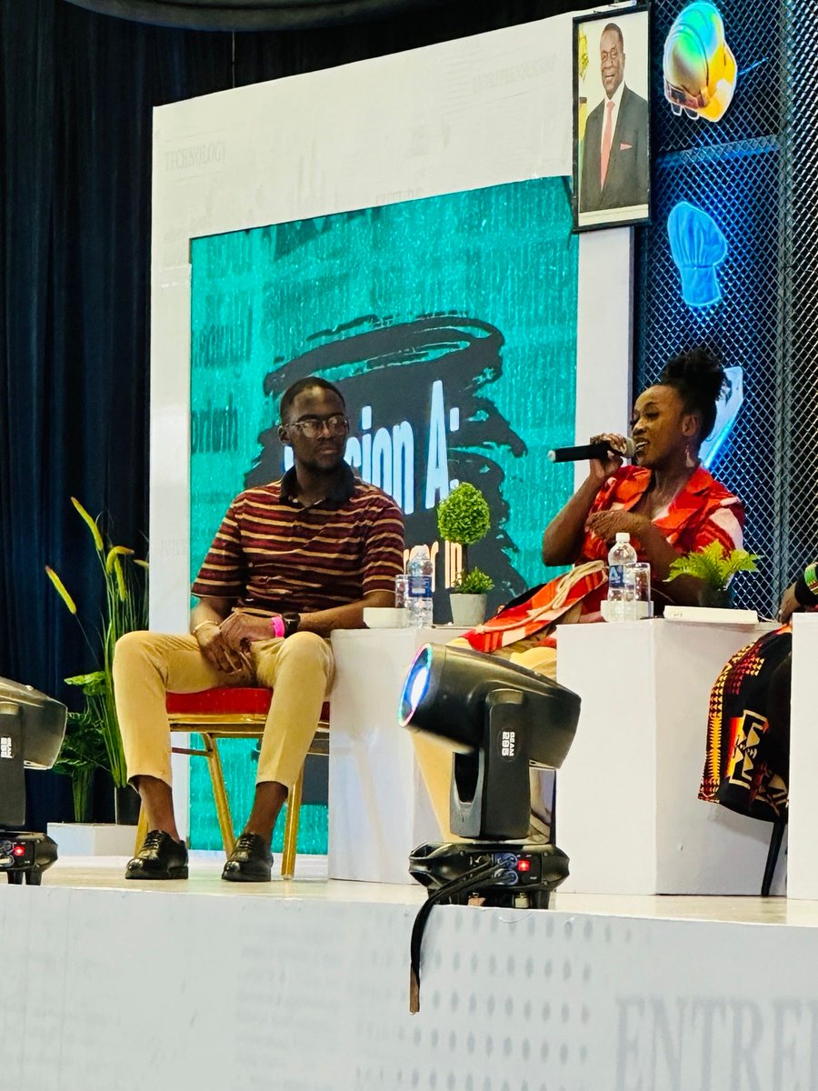 ZITF1's tweet photo. We kicked off our brilliant panel session with an incredible line-up featuring Vuyo Brown, Dramatic Miss, Ernest Mackina, and Nomashawekazi and Patience Ziramba expertly guided by our brilliant student guest moderator from Midlands State University and the Director of Ceremonies, Gilmore Tee.

 Our speakers pulled back the curtain on what it truly means to be an artist in their shoes, sharing invaluable insights on turning a passion into a sustainable career, building a standout personal brand, and harnessing the undeniable power of online visibility. They also touched on the profound role that education has played in shaping their journeys.

 Here’s to dreaming big, staying grounded, and owning your narrative! 
 #Scholastica2026 #CreativeCareers #BrandBuilding #StudentVoice #Inspiration
