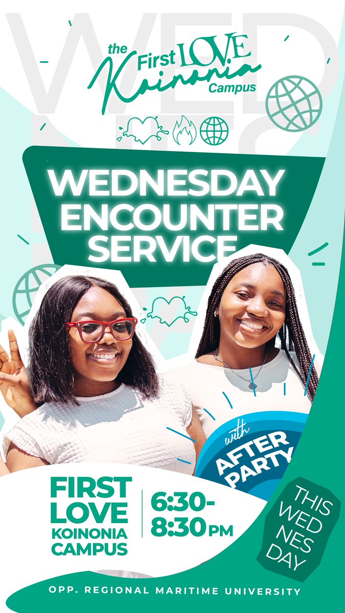 FLKoinonia's tweet photo. Join us this Wednesday at 6:30pm at First Love Koinonia Campus for our Wednesday Encounter Service.
A powerful atmosphere to recharge your faith, find answers in His presence &amp; experience a fresh move of the Spirit.
Bring whatever you’re carrying to His feet.
See you there! https://t.co/yF8kSBnmZ5