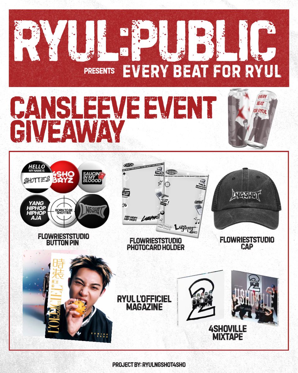 ryulngshot4sho's tweet photo. RYUL:PUBLIC presents… Every Beat For Ryul - Cansleeve Event 🇵🇭

📅 Sep 20, 2026
📍WoudULike Café, SMGC

Check the guide below for event details, giveaway mechanics &amp; benefits! 

#김률 #RYULPublic #EveryBeatForRYUL https://t.co/wf41iUnu2P