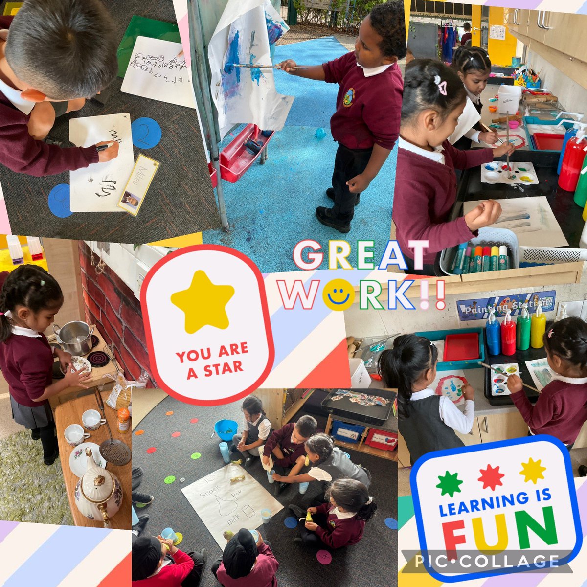 FeatherstonePr2's tweet photo. Our EYFS children have settled in really well - making lots of new friends & enjoying settling into their new routines. They are exploring their new environments & through lots of modelling are beginning to access their learning opportunities independently #EYFS #Reception https://t.co/l3UkkFYWQx