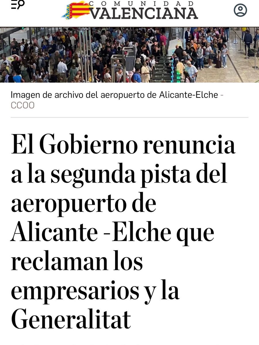 joseforessanz's tweet photo. El gobierno de Pedro Sanchez vuelve a castigar a la CV.
Oscar Puente, discrimina al aeropuerto de Alicante y tambien al de Valencia.
Nada nuevo en el sanchismo https://t.co/TxR21ofC0M