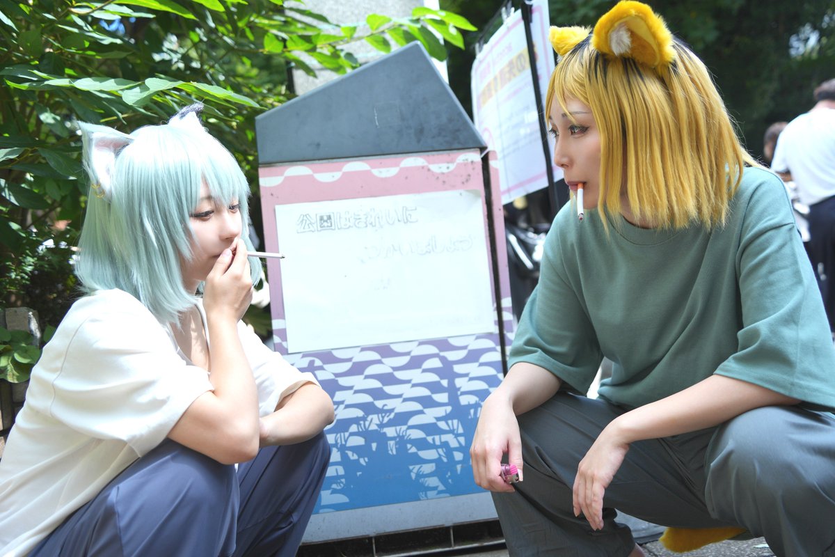 7iroBell's tweet photo. 【コスプレ】
ヤニねこ｜ヤクねこ

リクエストして｢公園はきれいにつかいましょう｣の前で撮って頂きました🚬🗑

フェイクのタバコを用意してくれた天使のようなヤニねこちゃん:あかなさん(@akanacos710 )

Photographer :@GehrGehrGeeehr さん

#Uアコスタ2026 #アコスタ池袋 https://t.co/mmnK1DbmZx