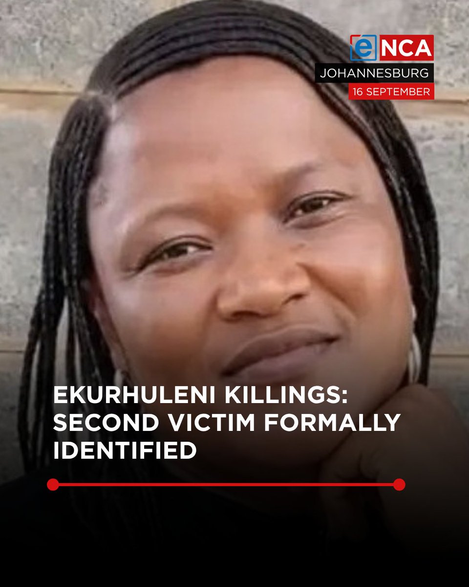 eNCA's tweet photo. Another victim in the Ekurhuleni killings has been formally identified. Itumeleng Kekana was reported missing on 17 July and is the second of the eight women whose bodies have been discovered across the East Rand to be formally identified. #eNCA

Click the link to read more: https://t.co/plX3CMD20r