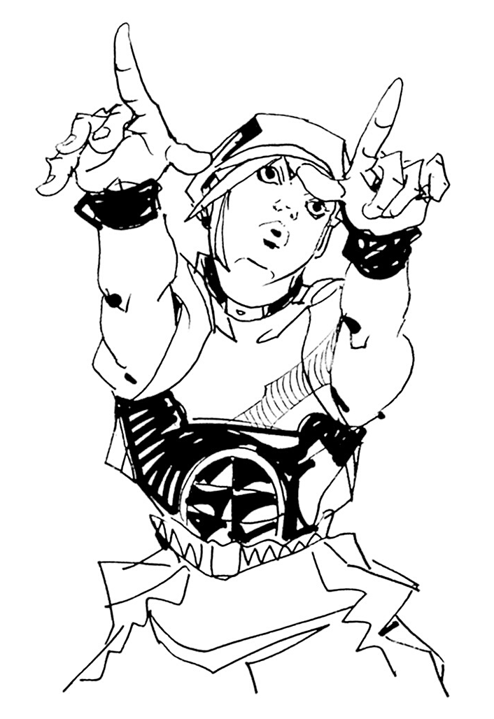 jojo_wiki's tweet photo. Araki's sketches/tailpieces for The JOJOLands Volume 9
☆ Chapter 33 (Usagi Alohaoe)
☆ Chapter 34 (Jodio Joestar)
☆ Chapter 35 (Point Blank Seal Info) https://t.co/1fBRuVllSP