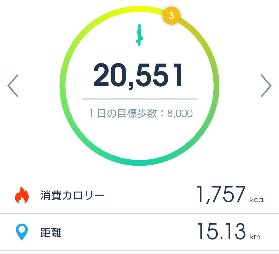 hillclimb_sora's tweet photo. 2026/09/13, 14, 15
歩数記録
✅20551, 26962, 27190歩達成
✅距離:15.13, 18.14, 17.78km
✅消費カロリー:1757, 1812, 1820kcal
歩きやすかったな☺️
#歩数記録
#毎日ウォーキング
#歩数管理
#GoogleFit
#ウォーキング記録
#ポイ活
#健康習慣
#運動記録
#ダイエット記録
#健康管理
#フィットネス https://t.co/lnGZOXRKOW