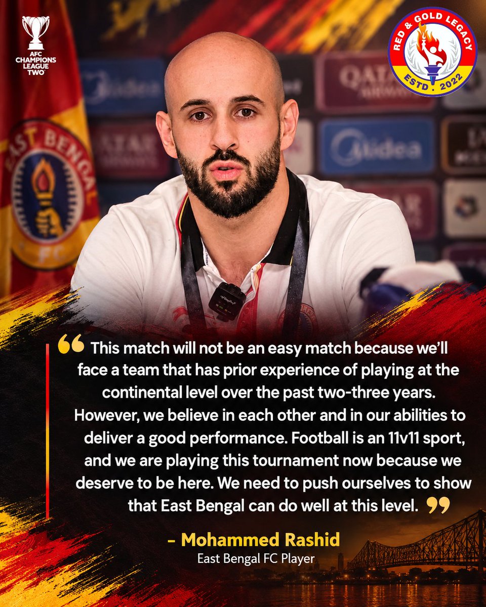 RGL_2022's tweet photo. Pre Match Press Conference with the Boss and Captain 

#JoyEastBengal 
#TeamLegacy https://t.co/3zxeEvvv1C